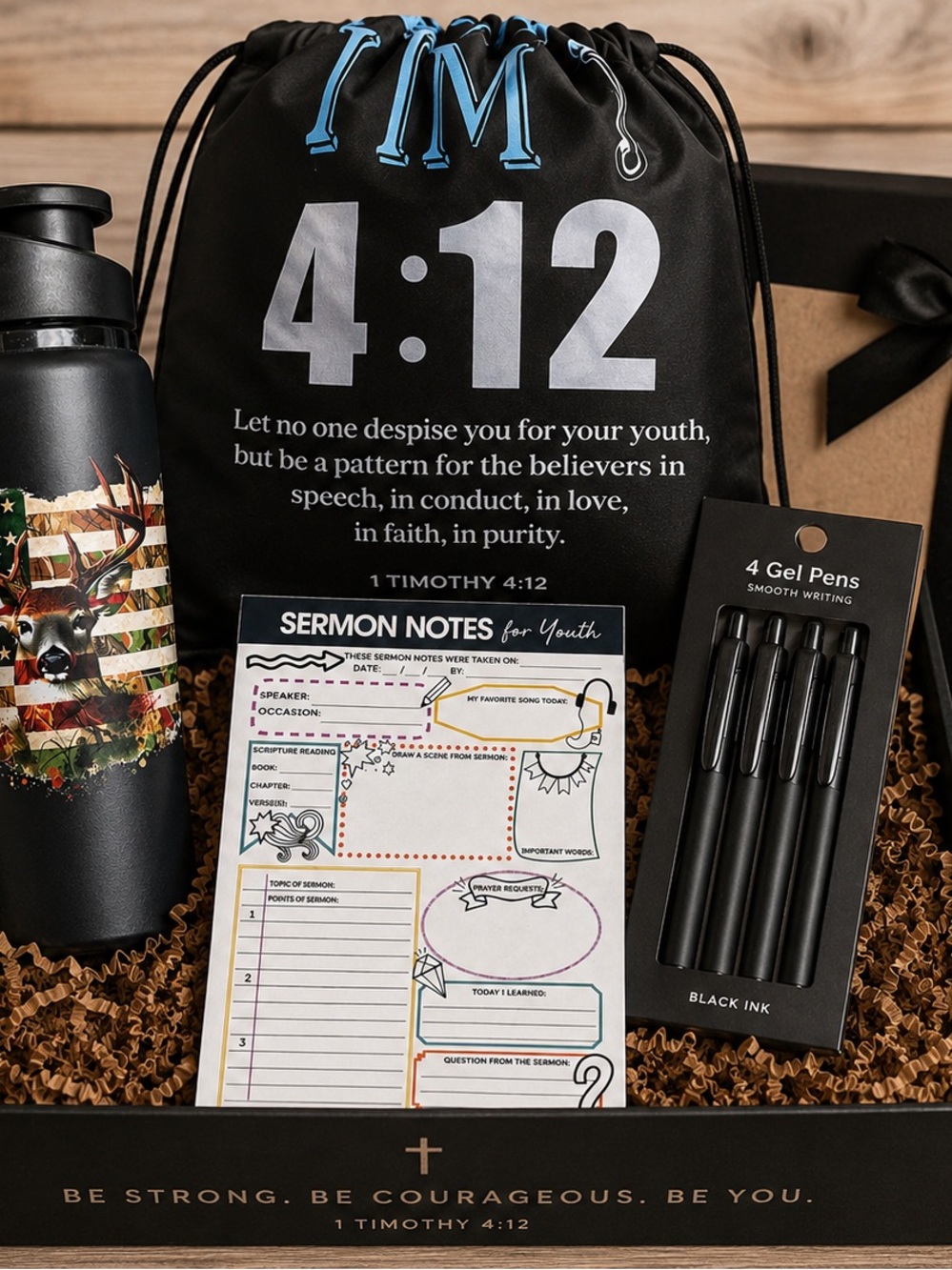 Youth Faith Drawstring Gift Set